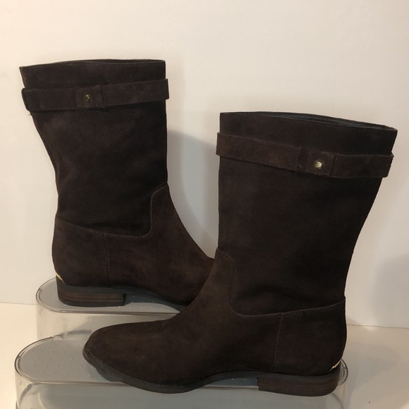 HP 🏆 Michael Kors Rhea Fringe Coffee Booties 8 - Picture 6 of 12